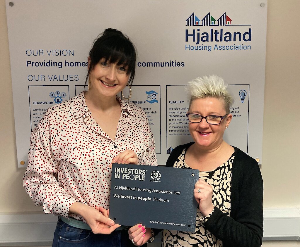 One of our Housing Officers with our Financial Inclusion Officer